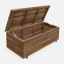 Wooden garden storage box