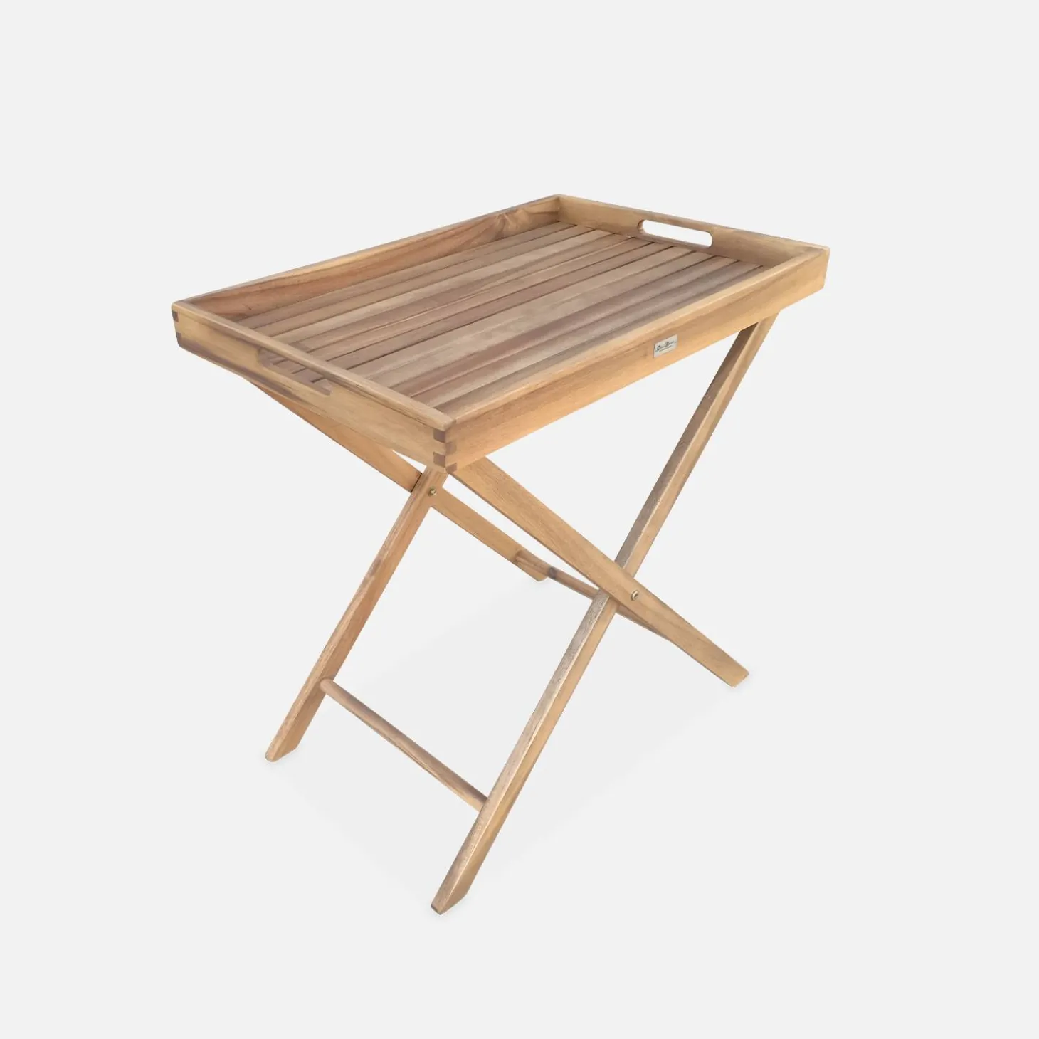 Wooden garden trolley