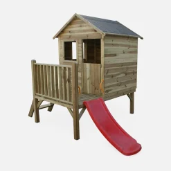 Wooden playhouse 2m², Pine - Magnolia
