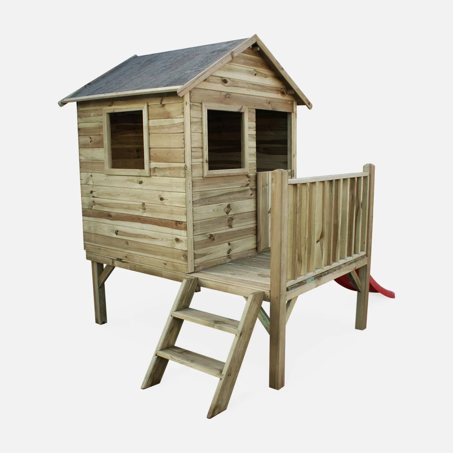 Wooden playhouse 2m², Pine - Magnolia
