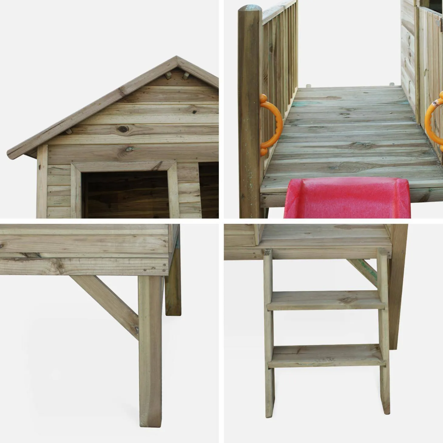Wooden playhouse 2m², Pine - Magnolia