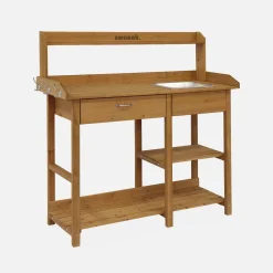 Wooden potting table