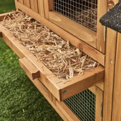 Wooden rabbit hutch