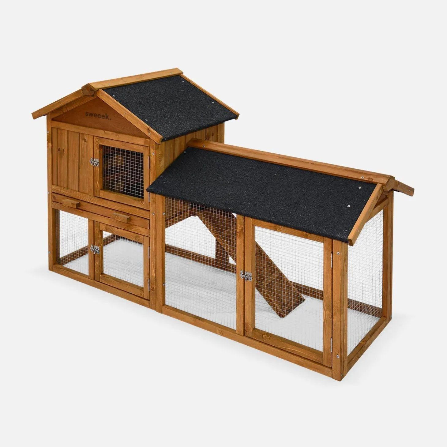 Wooden rabbit hutch