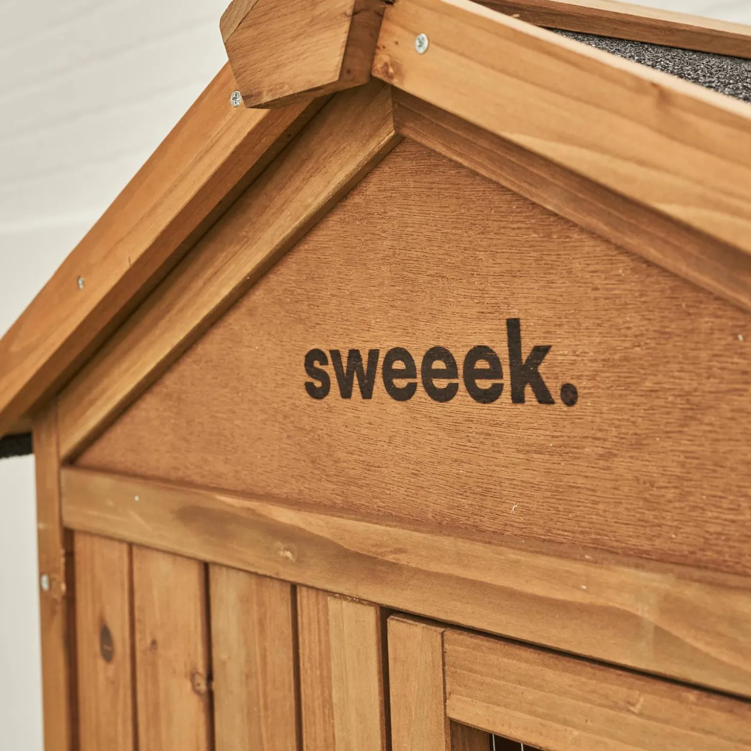 Wooden rabbit hutch