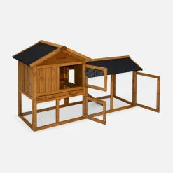 Wooden rabbit hutch