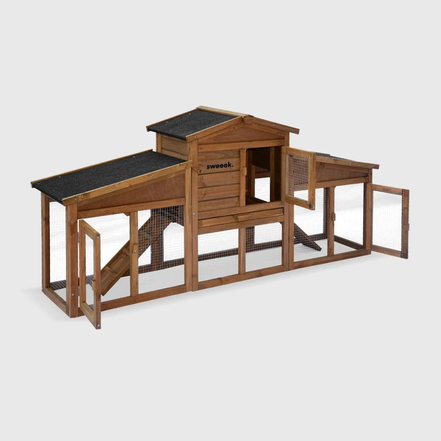Wooden rabbit hutch