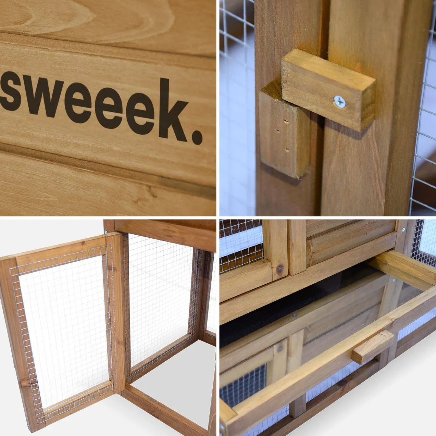 Wooden rabbit hutch