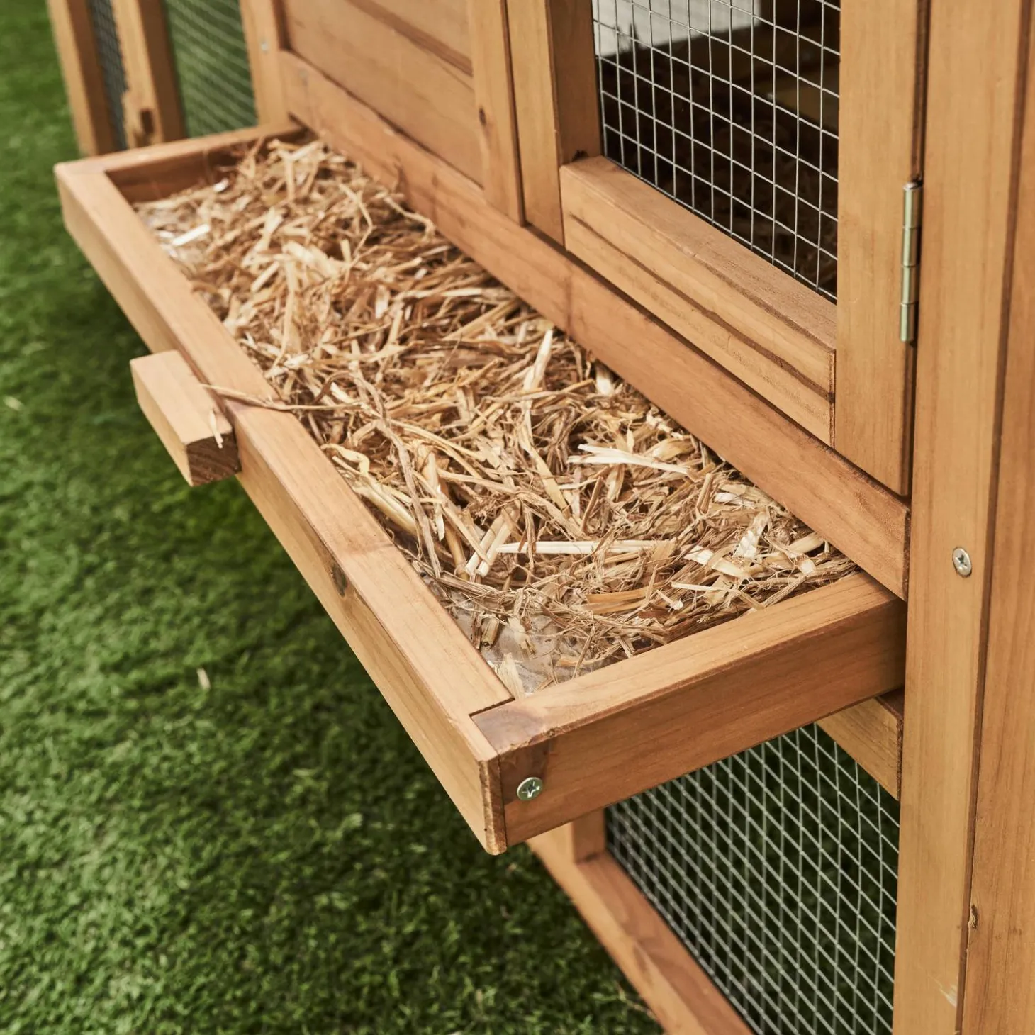 Wooden rabbit hutch