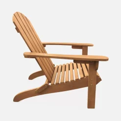 Wooden retro garden deck chair
