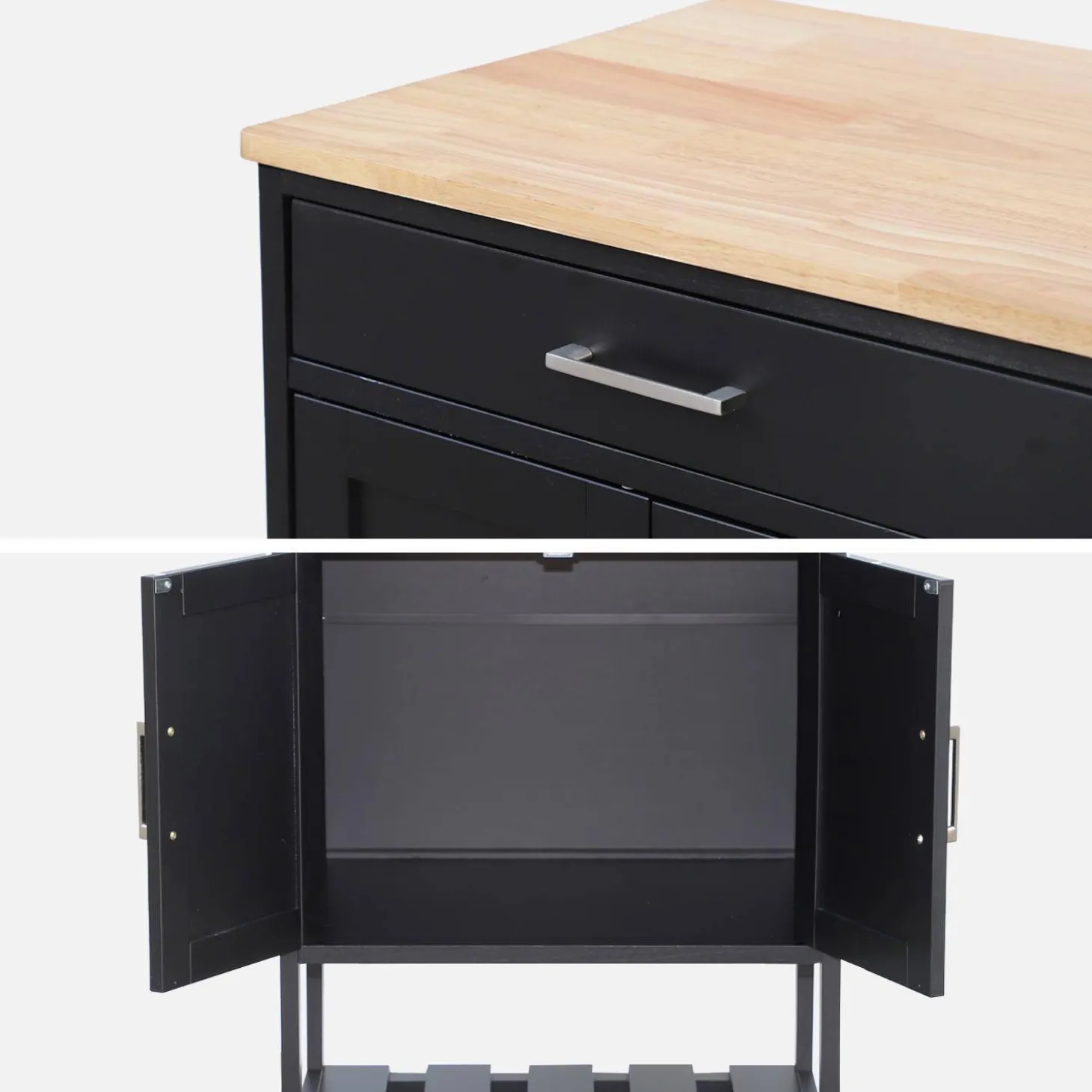 Wooden rubber kitchen serving tray