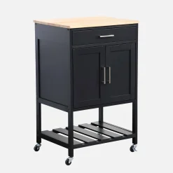 Wooden rubber kitchen serving tray