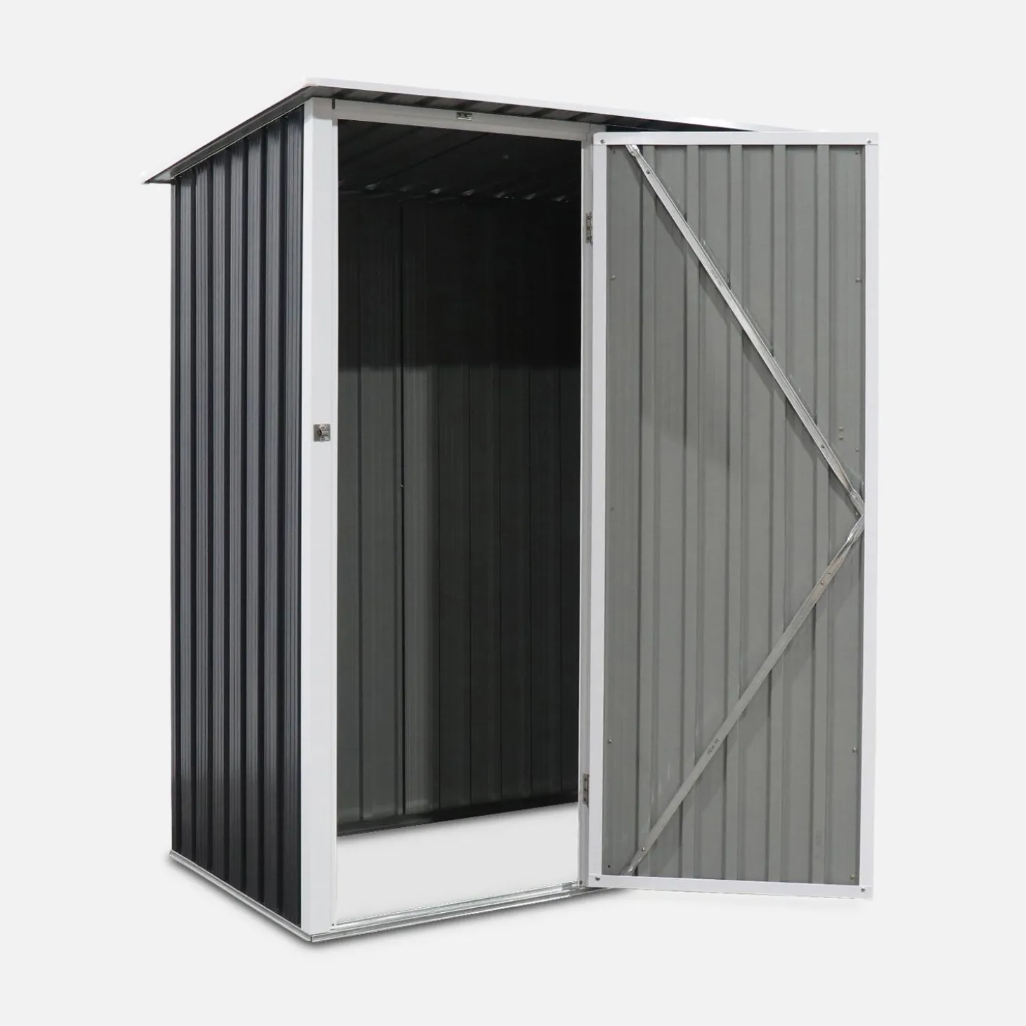 (4.6 x 3.1ft) 1.36m² metal garden storage shed