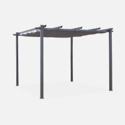 3x3m aluminium pergola with retractable roof