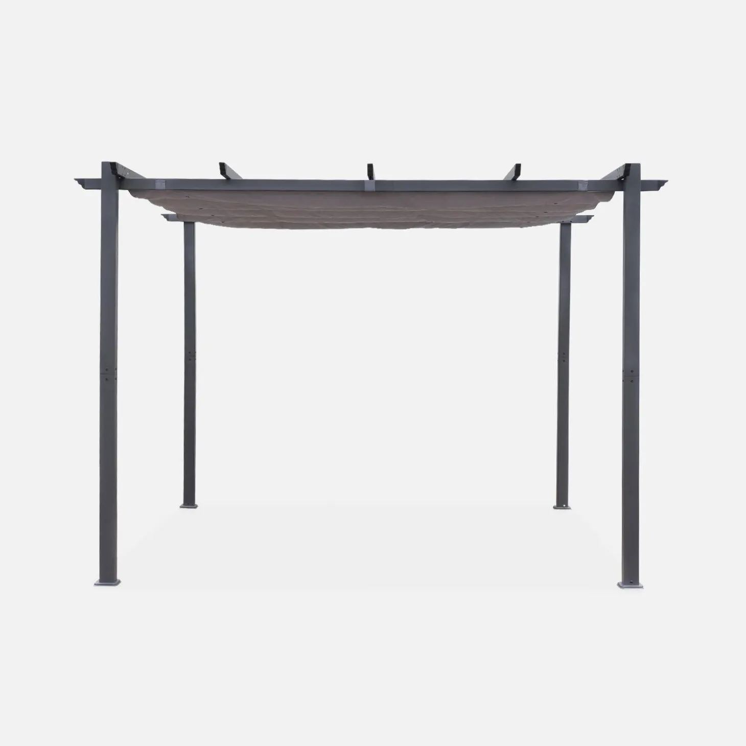 3x3m aluminium pergola with retractable roof
