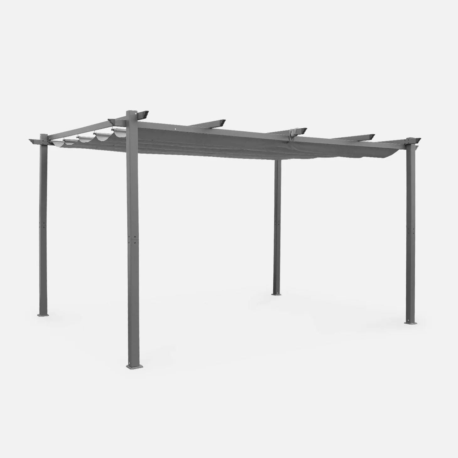 3x4m aluminium pergola with retractable roof