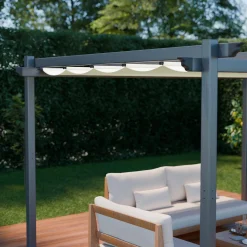 3x4m aluminium pergola with retractable roof