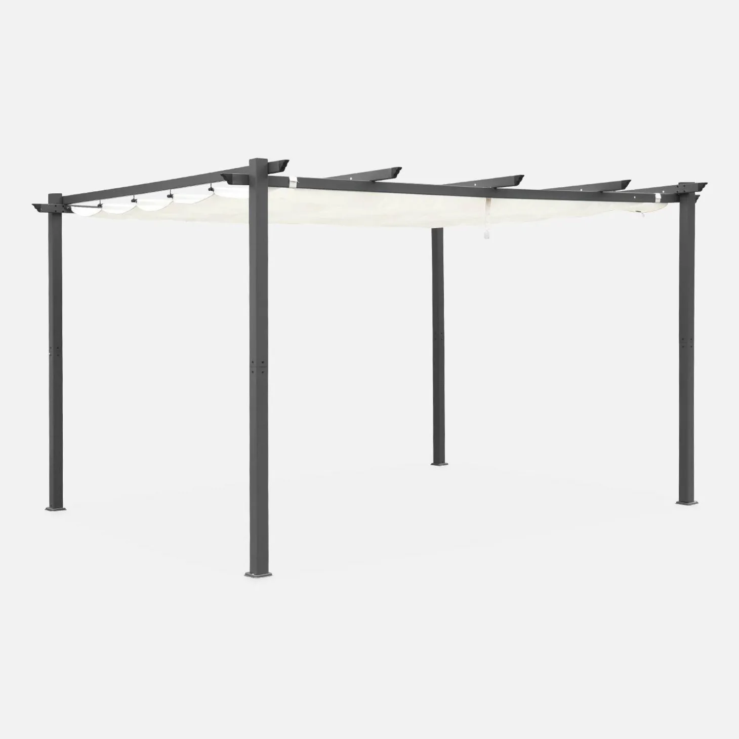 3x4m aluminium pergola with retractable roof