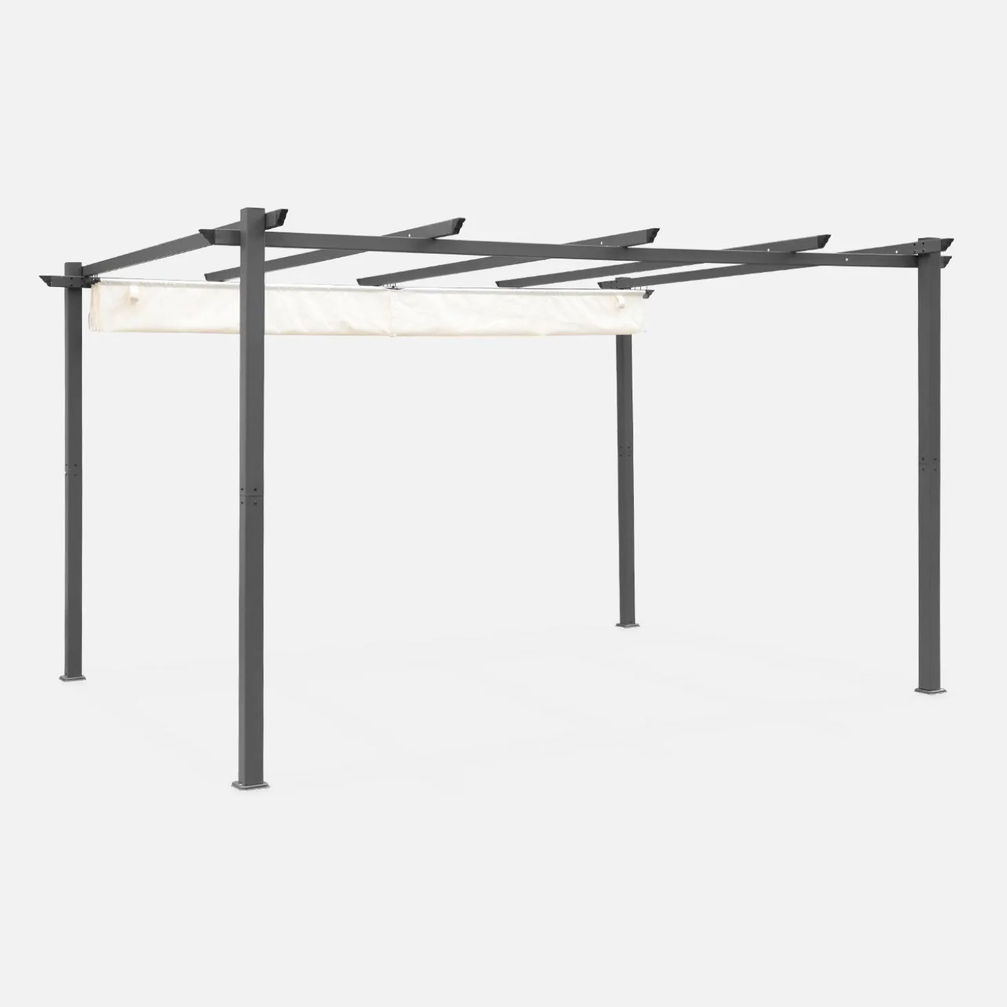 3x4m aluminium pergola with retractable roof