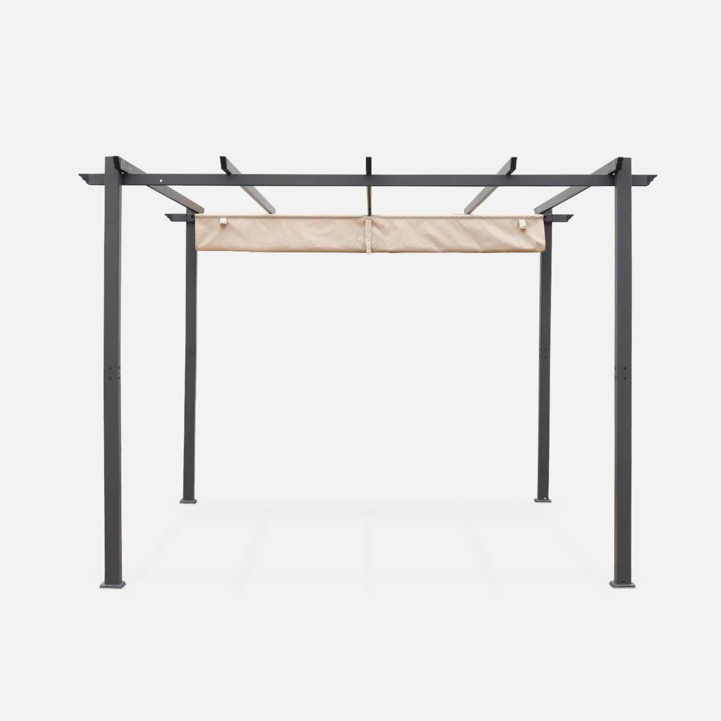 3x3m aluminium pergola with retractable roof