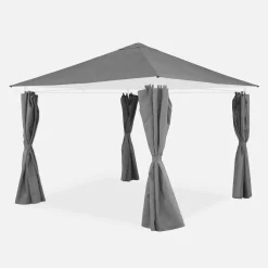 3x3m canopy roof and side curtain kit for Elusa