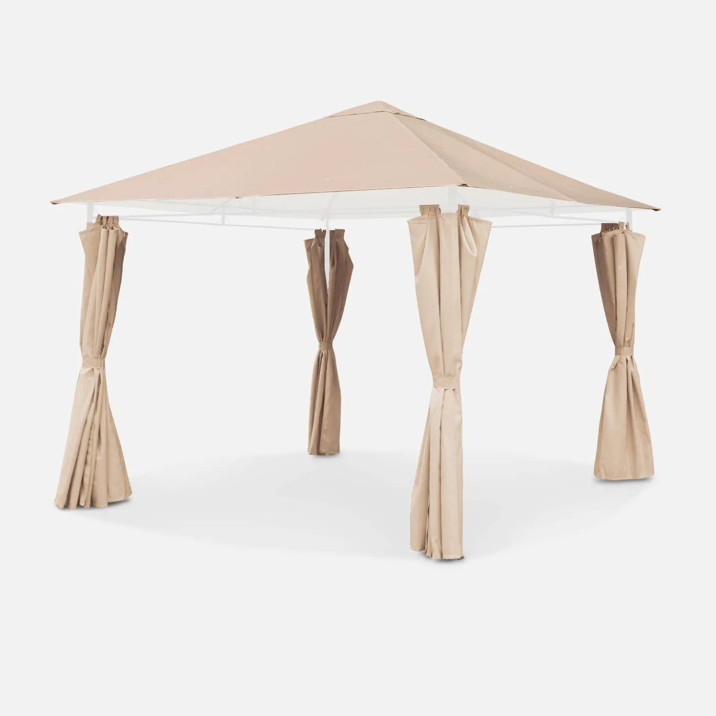 3x3m canopy roof and side curtain kit for Elusa