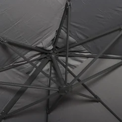 3x3m cantilever parasol + 50x50cm weighted slabs with protected cover included