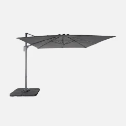 3x4m cantilever rectangular parasol + 50x50cm weighted slabs