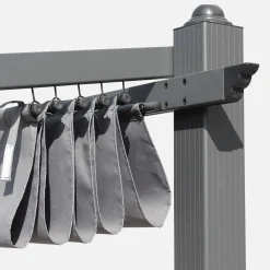 3x4m outdoor retractable aluminium pergola with canopy