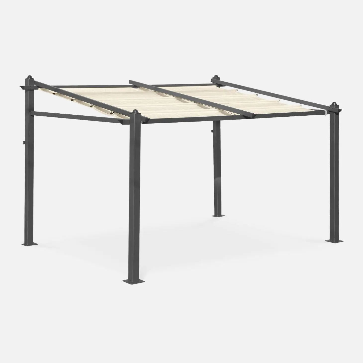 3x4m outdoor retractable aluminium pergola with canopy