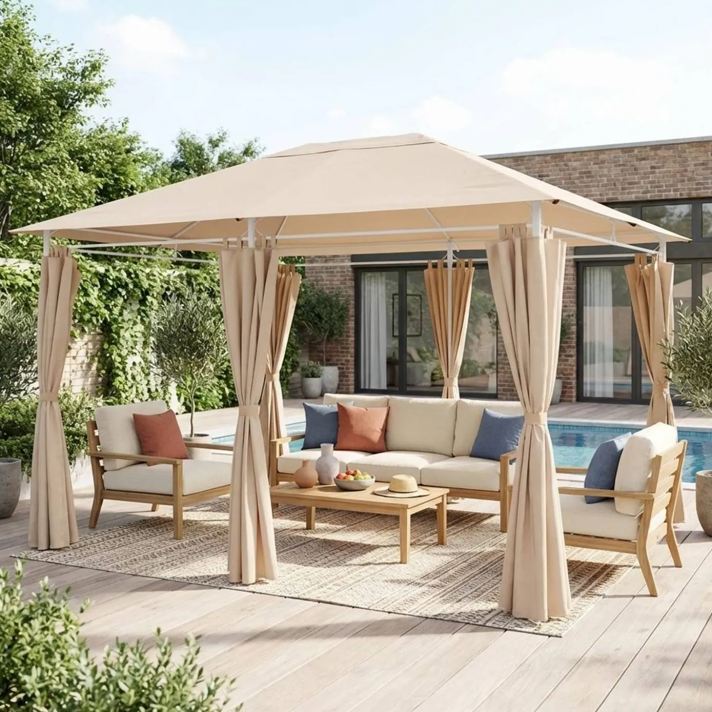 3x4m pergola replacement canopy roof cloth, Divio