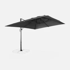 3x4m rectangular cantilever parasol