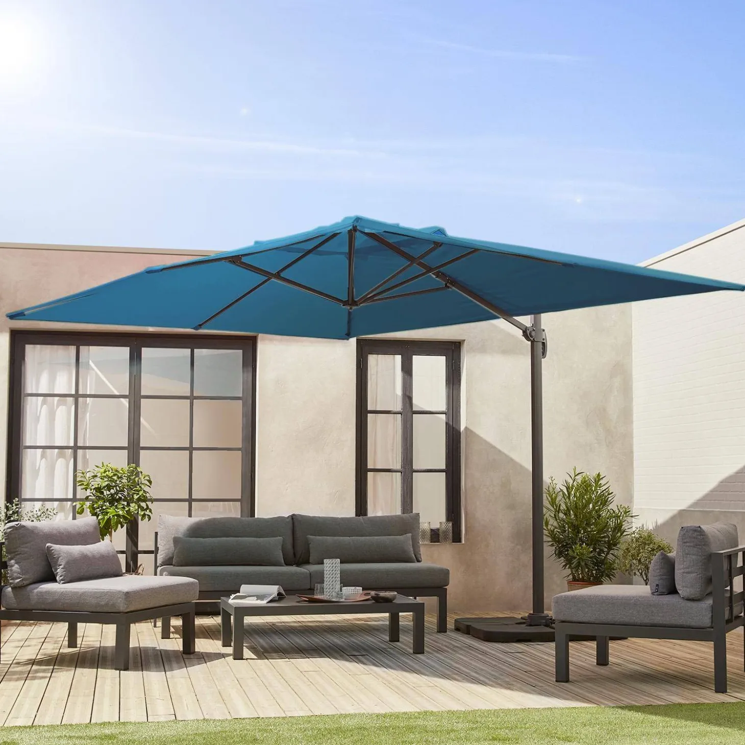 3x4m rectangular cantilever parasol