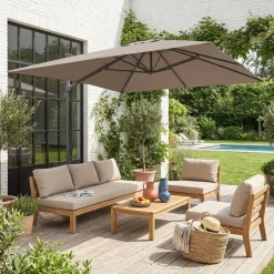3x4m rectangular cantilever parasol