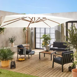 3x4m rectangular cantilever parasol