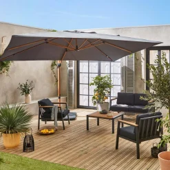 3x4m rectangular cantilever parasol