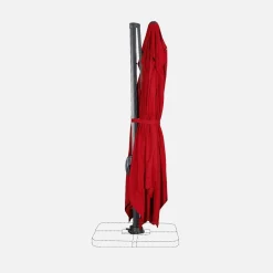 3x4m rectangular cantilever parasol