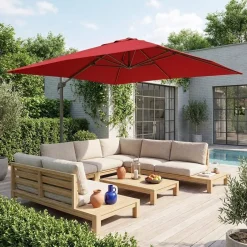 3x4m rectangular cantilever parasol
