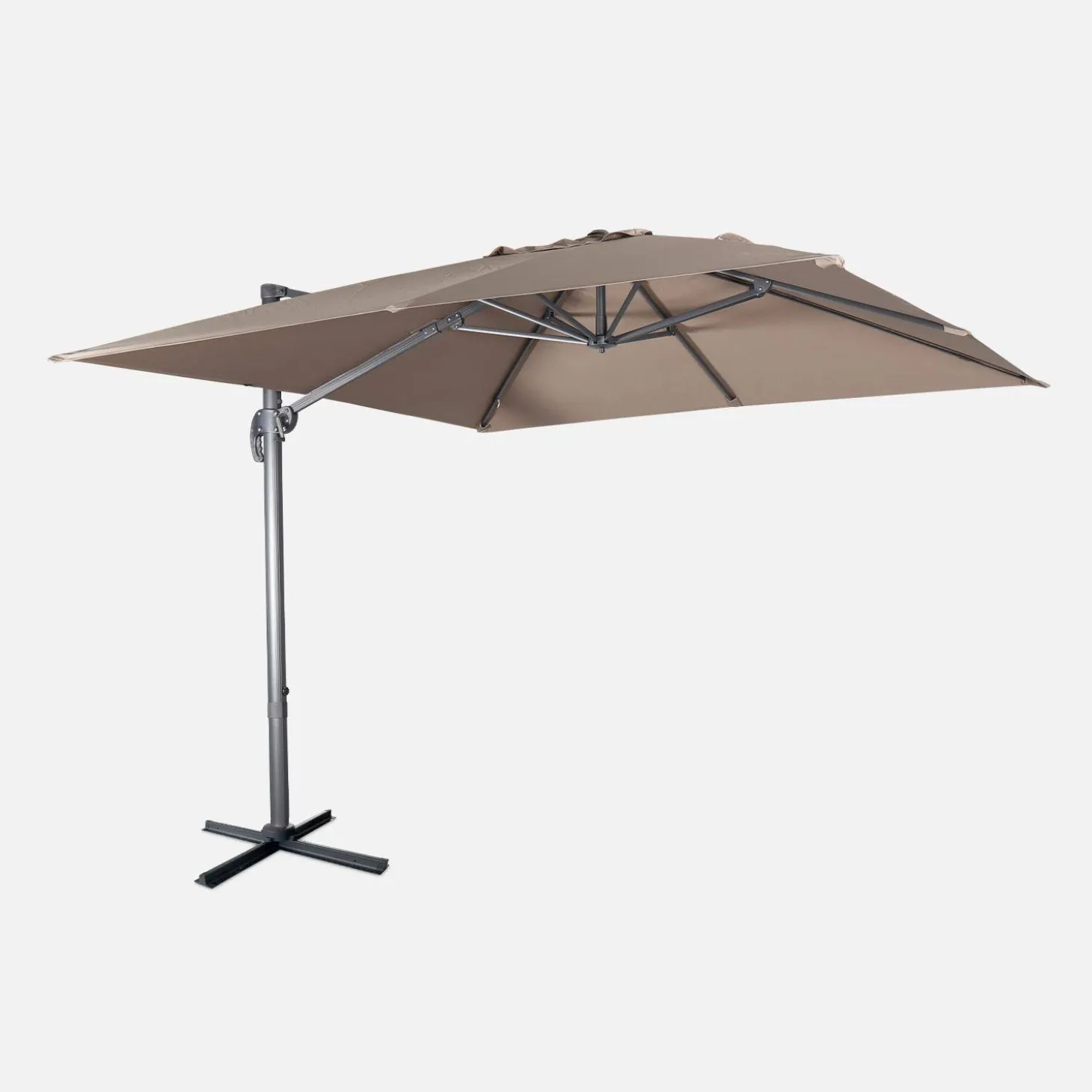 3x3m square cantilever parasol with cover included