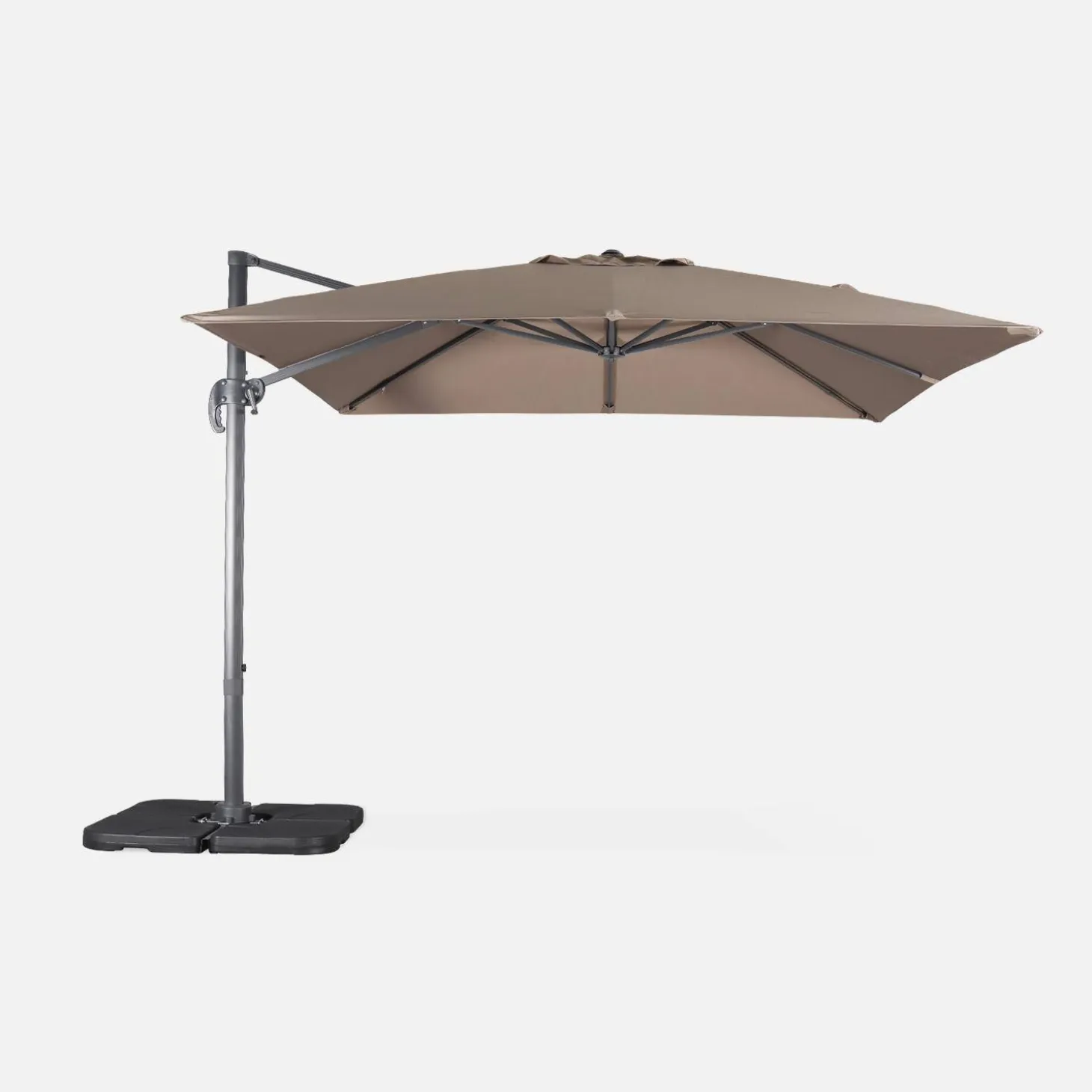 3x3m square cantilever parasol with cover included