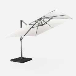 3x3m square cantilever parasol with cover included
