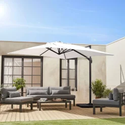 3x3m square cantilever parasol with cover included