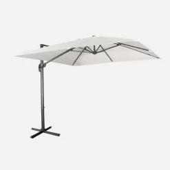 3x3m square cantilever parasol with cover included
