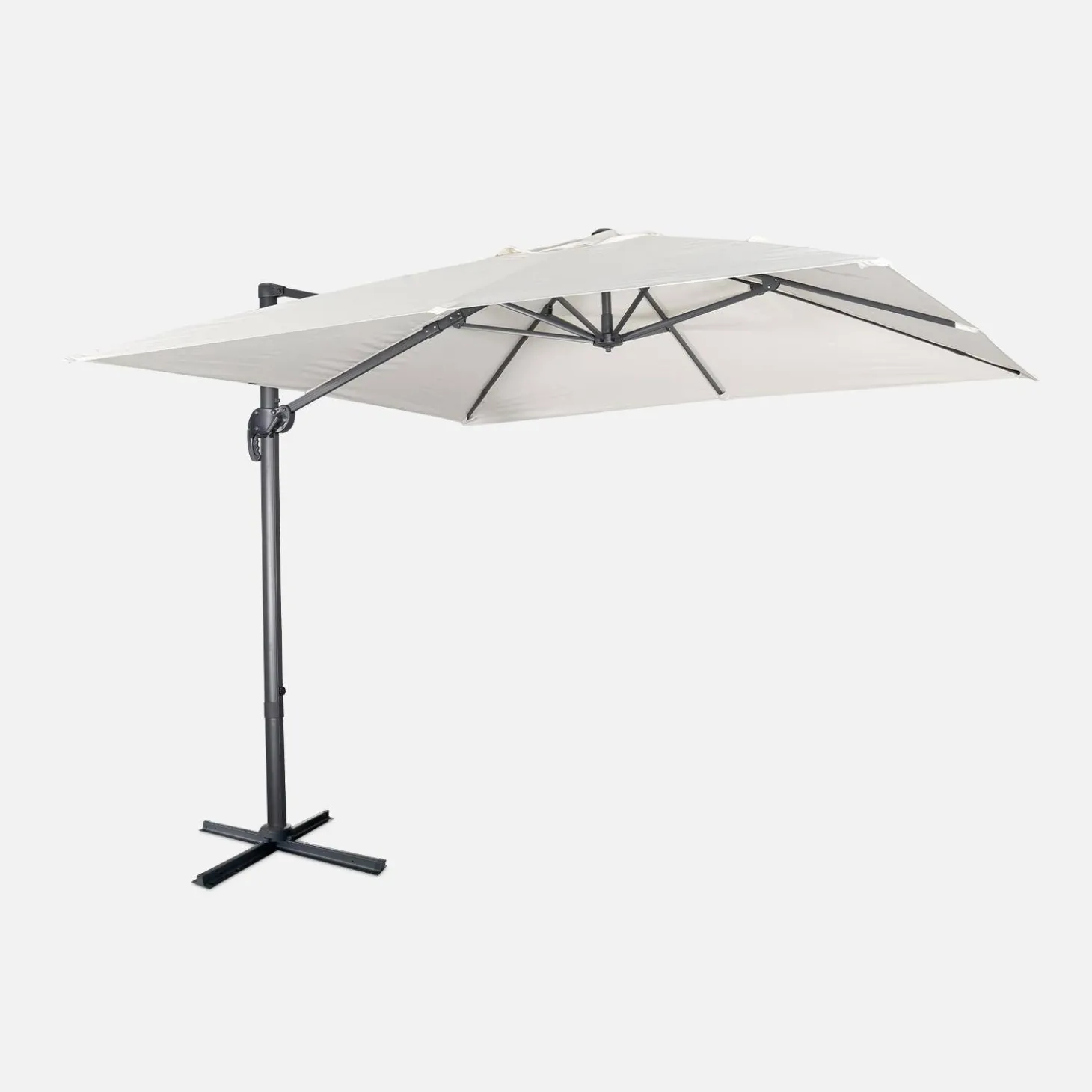 3x3m square cantilever parasol with cover included