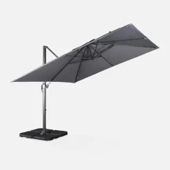 3x3m square cantilever parasol with cover included