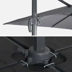 3x3m square cantilever parasol with cover included