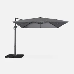 3x3m square cantilever parasol with cover included