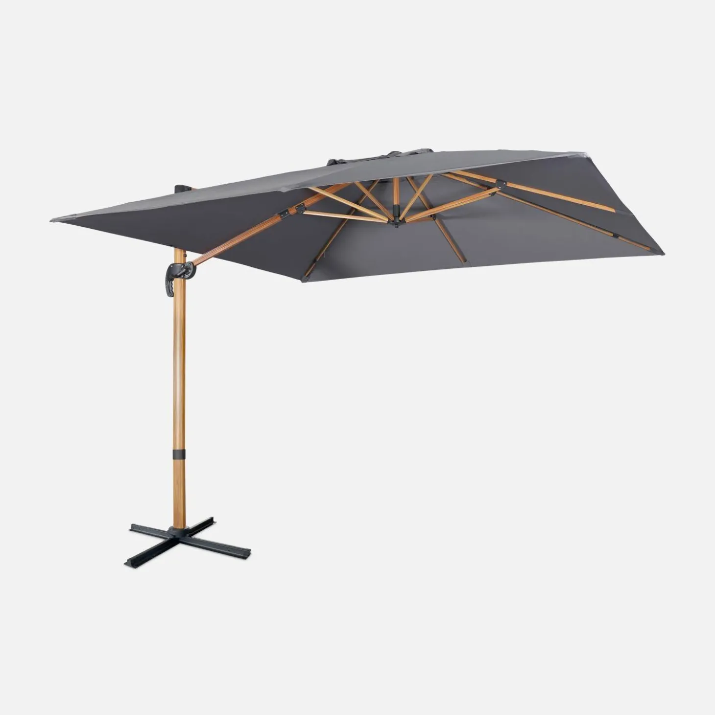 3x3m square cantilever parasol with cover included