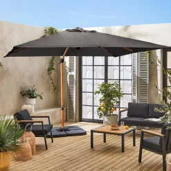 3x3m square cantilever parasol with cover included