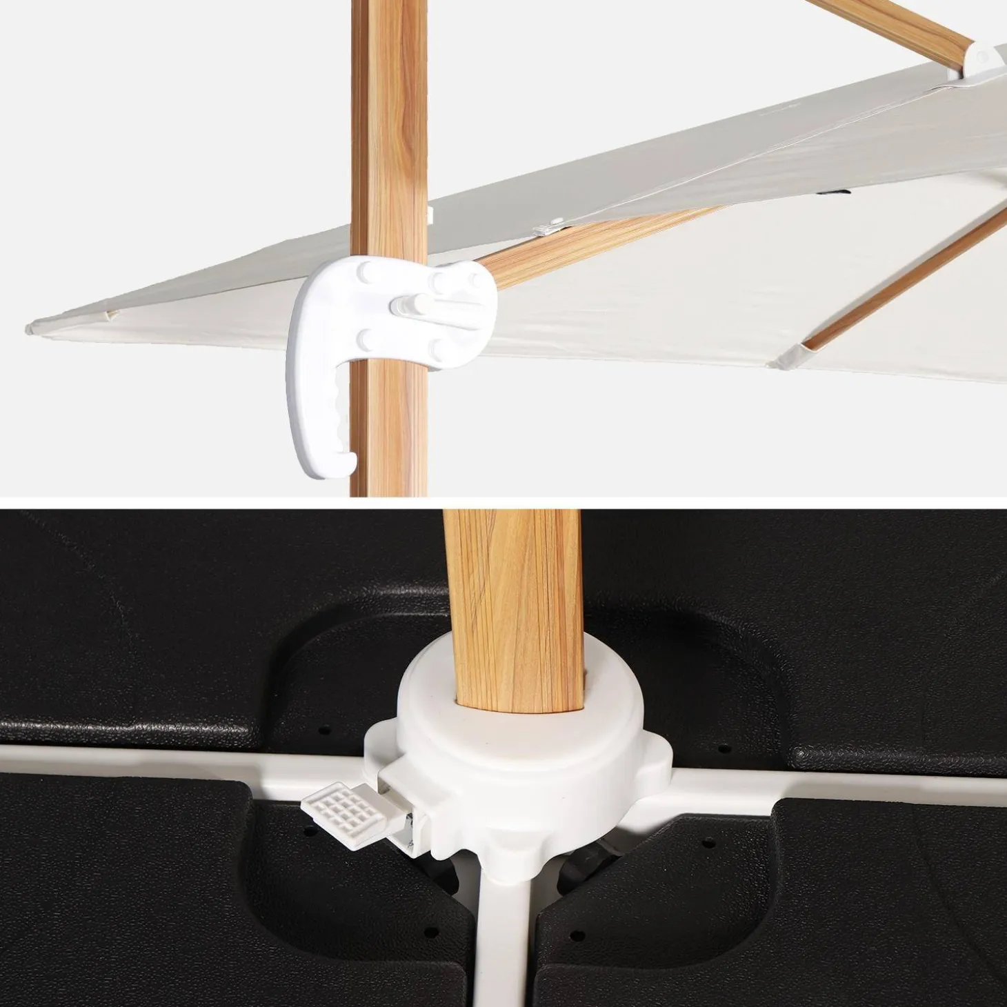 3x3m square cantilever parasol with cover included